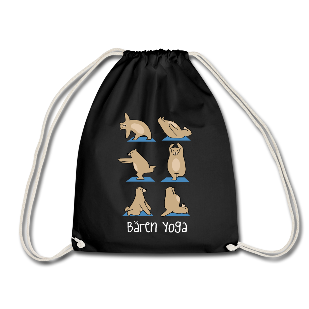 Bären Yoga - Turnbeutel - Schwarz