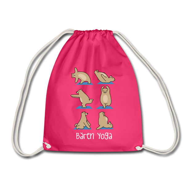 Bären Yoga - Turnbeutel - Fuchsia