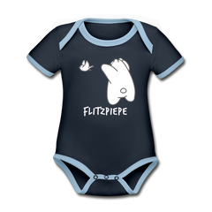 Flitzpiepe - Baby Bio-Kurzarm-Kontrastbody