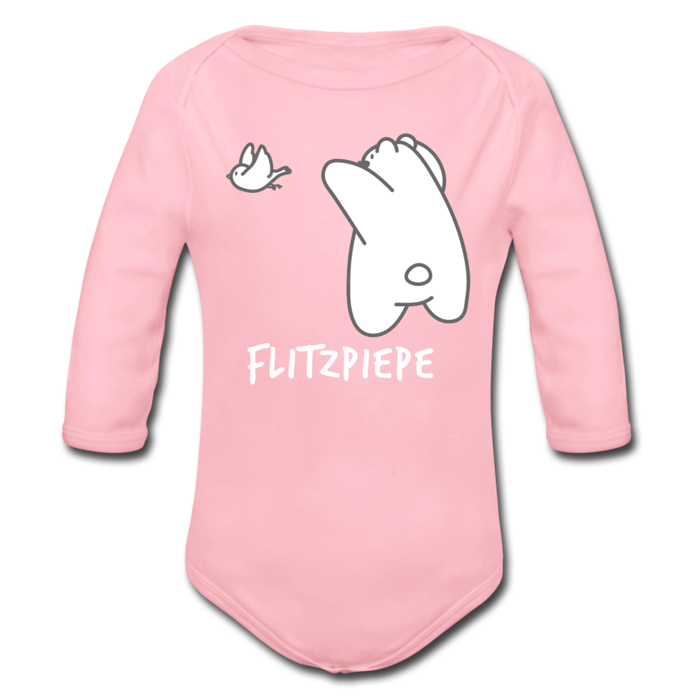 Flitzpiepe - Bio-Langarmbody - Hellrosa