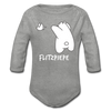 Flitzpiepe - Bio-Langarmbody - Grau meliert