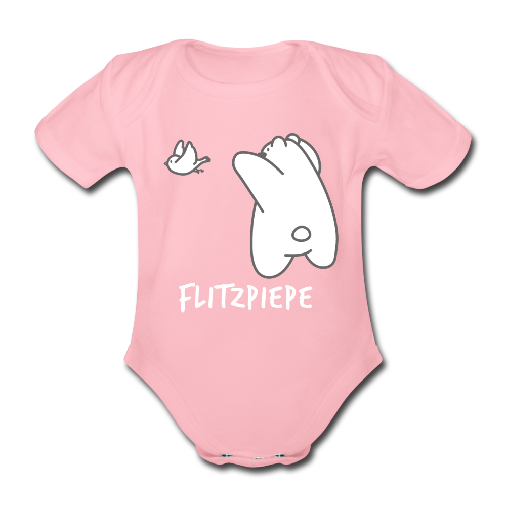 Flitzpiepe - Bio-Kurzarmbody - Hellrosa