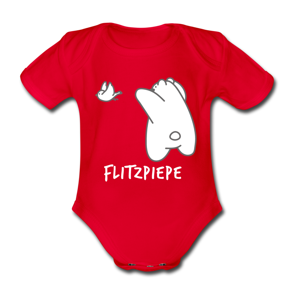 Flitzpiepe - Bio-Kurzarmbody - Rot