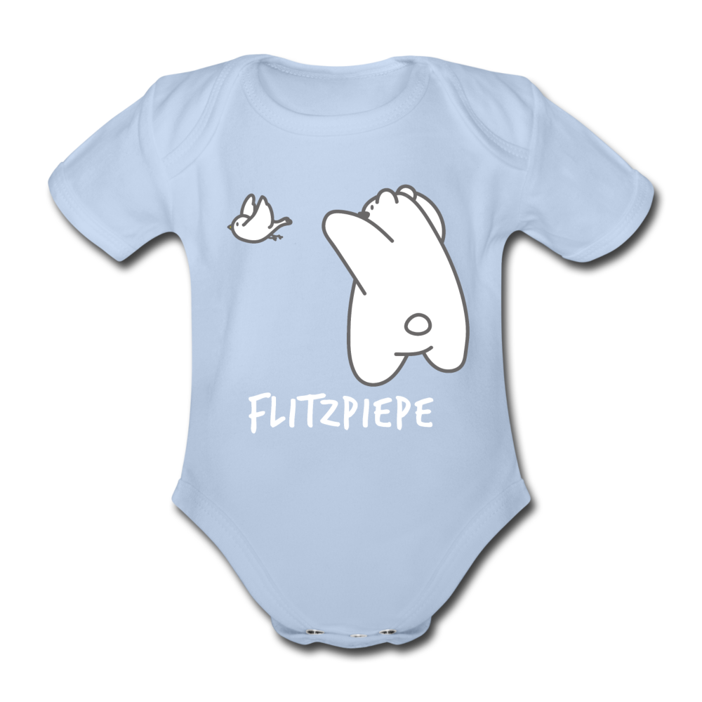 Flitzpiepe - Bio-Kurzarmbody - Sky