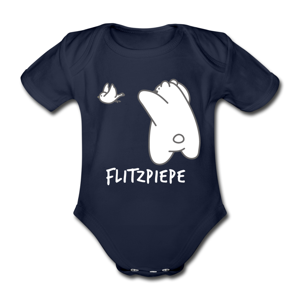 Flitzpiepe - Bio-Kurzarmbody - Dunkelnavy