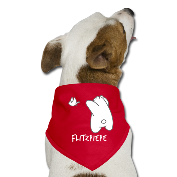 Flitzpiepe - Hunde-Bandana - Rot