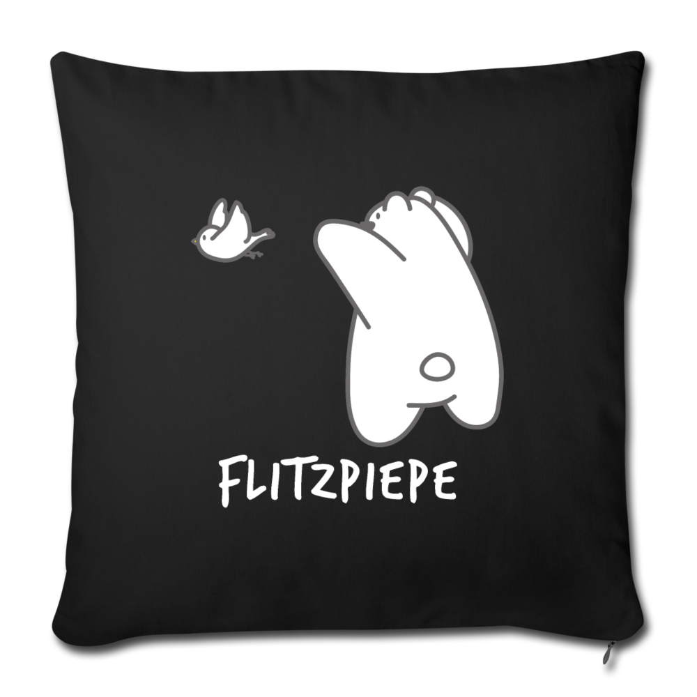 Flitzpiepe - Sofakissen mit Füllung (45 x 45 cm) - Schwarz