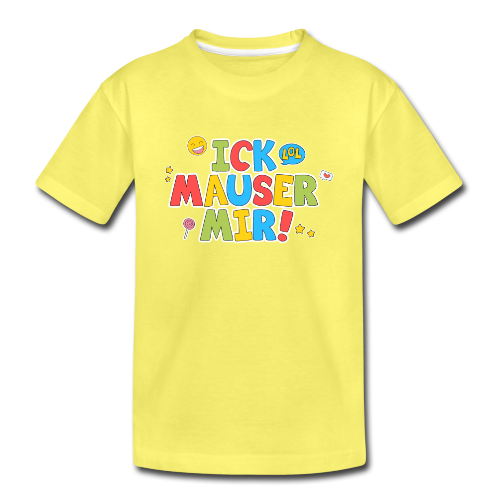ick mauser - Kinder Premium T-Shirt - Gelb