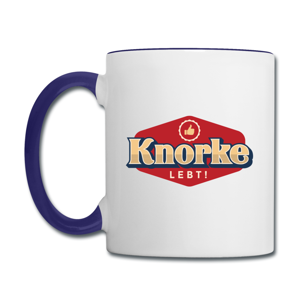 KNORKE lebt! - Tasse zweifarbig