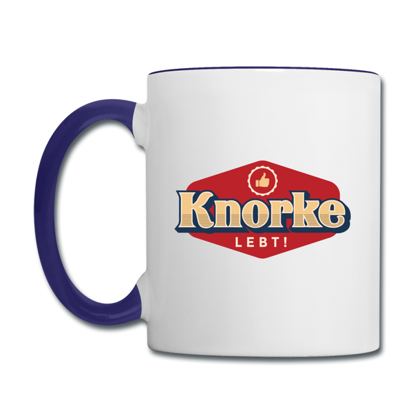 KNORKE lebt! - Tasse zweifarbig