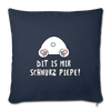 Dit is mir Schnurz Piepe - Sofakissen mit Füllung (45 x 45 cm) - Navy