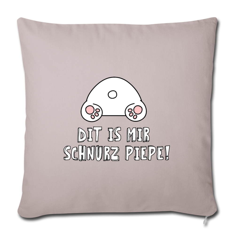Dit is mir Schnurz Piepe - Sofakissen mit Füllung (45 x 45 cm) - helles Taupe
