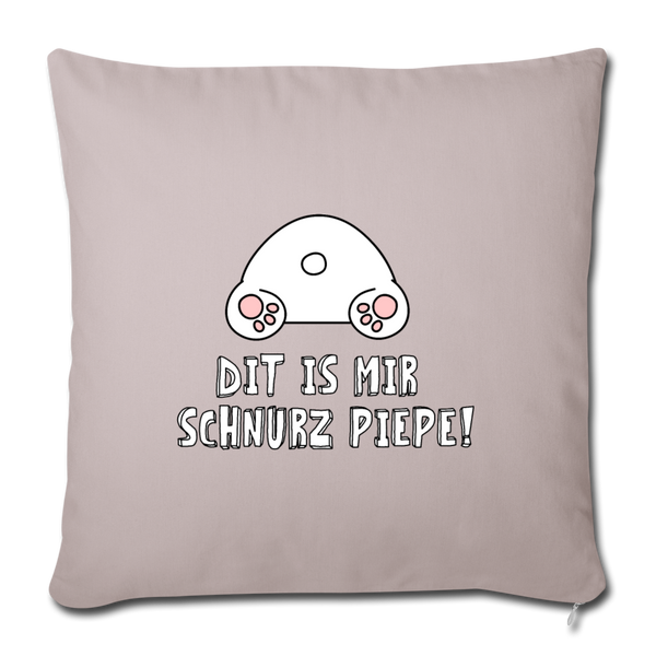 Dit is mir Schnurz Piepe - Sofakissen mit Füllung (45 x 45 cm) - helles Taupe