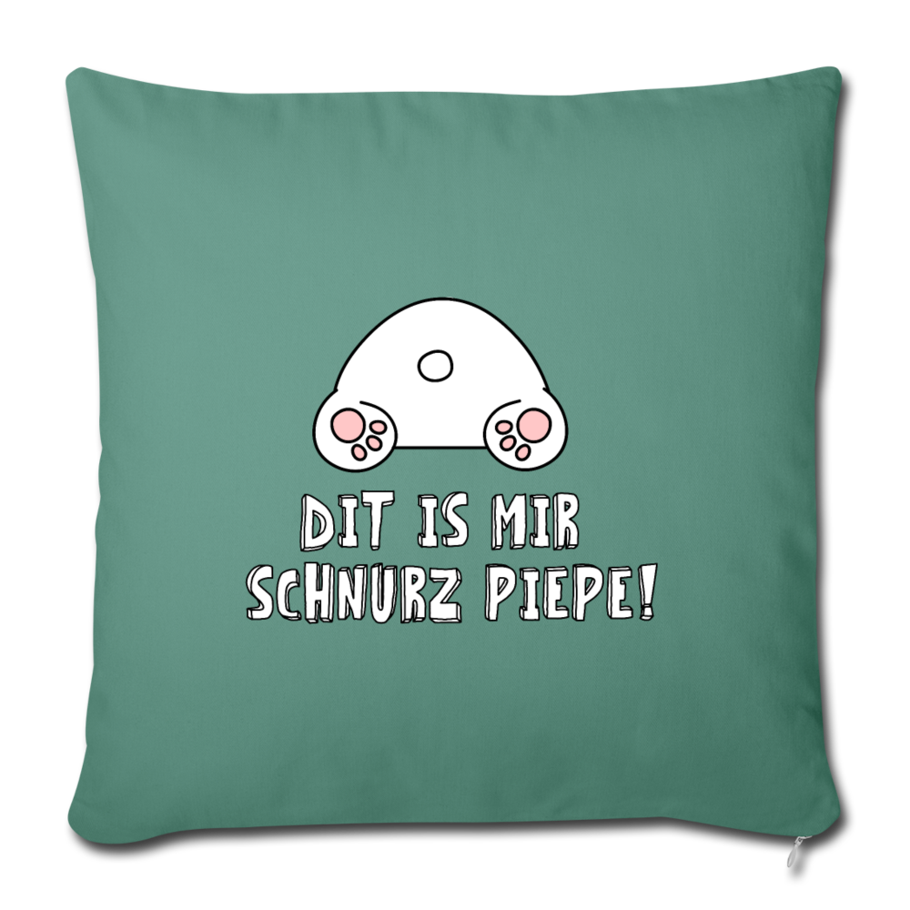 Dit is mir Schnurz Piepe - Sofakissen mit Füllung (45 x 45 cm) - Tanngrün