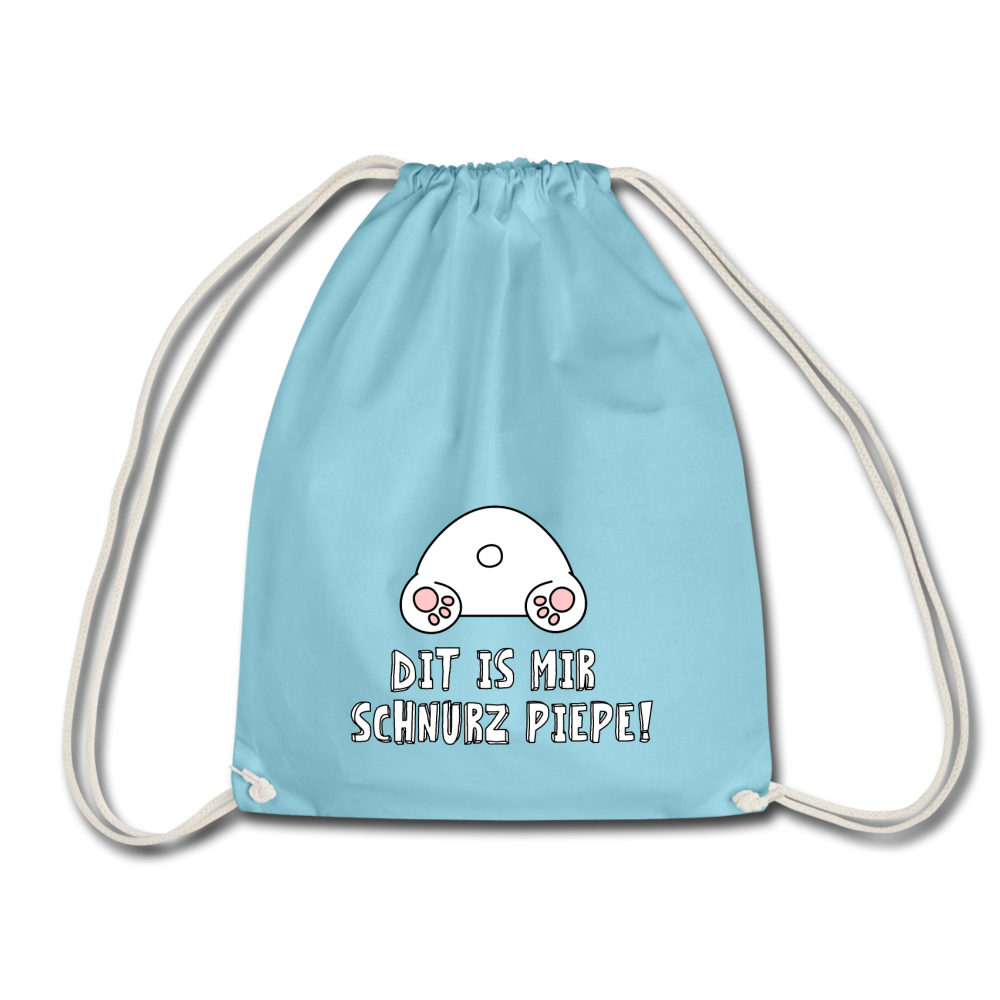 Dit is mir Schnurz Piepe - Turnbeutel - Aqua