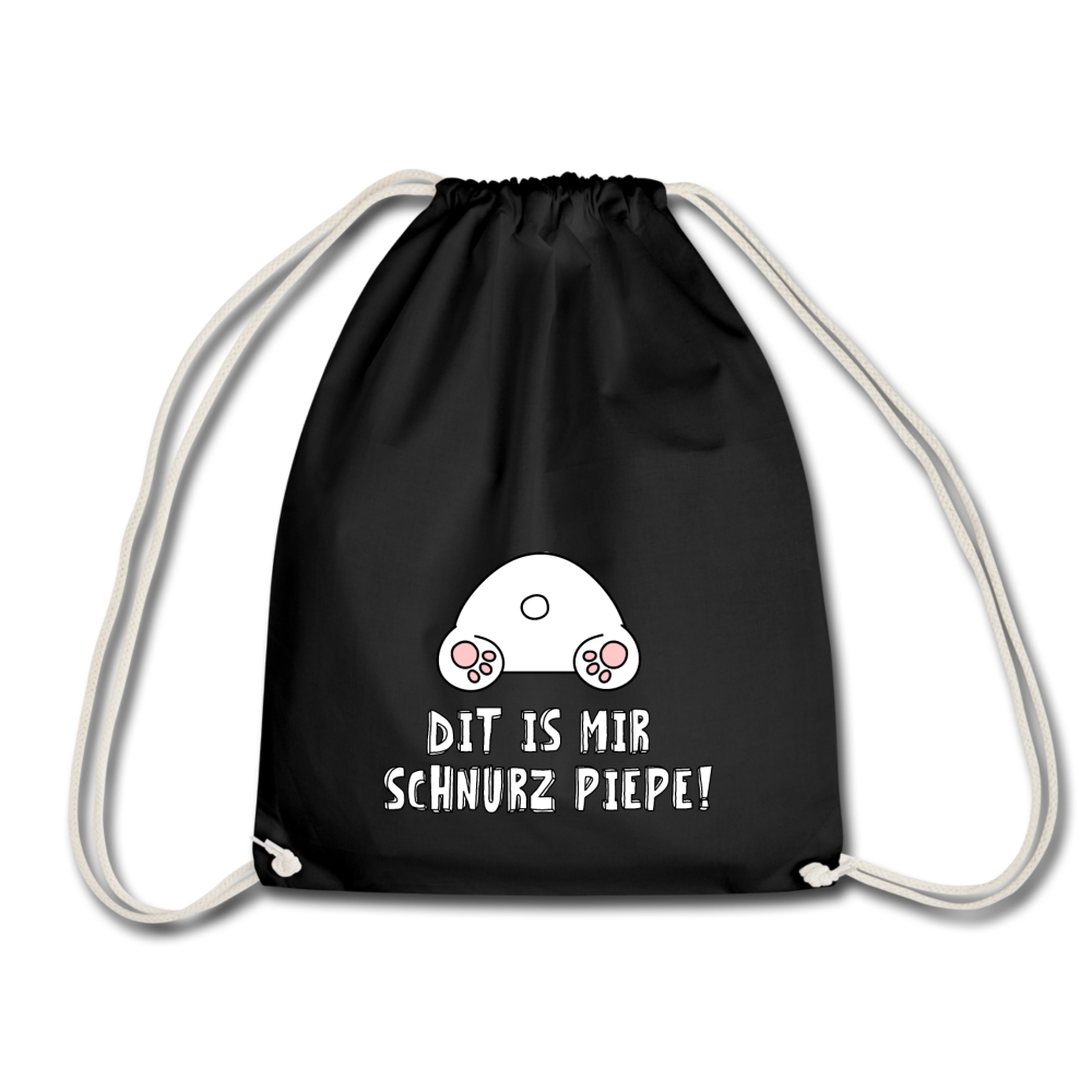 Dit is mir Schnurz Piepe - Turnbeutel - Schwarz