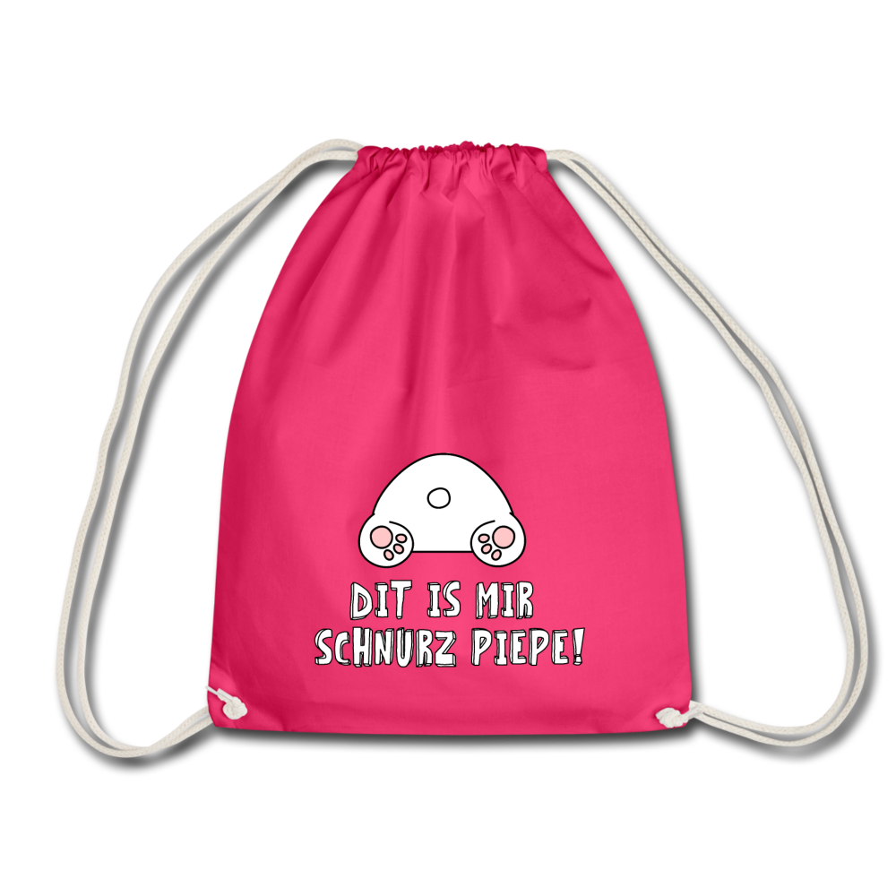 Dit is mir Schnurz Piepe - Turnbeutel - Fuchsia