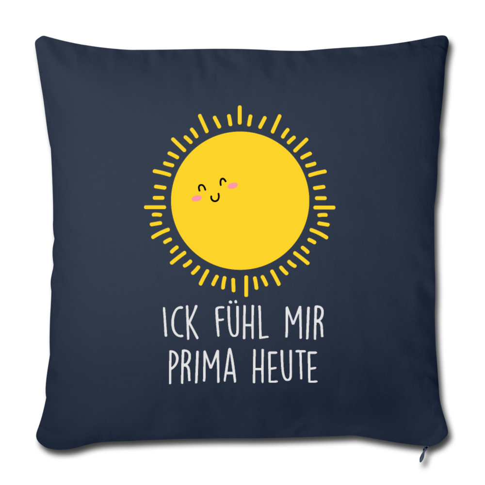 Ick fühl mir prima - Sofakissen mit Füllung (45 x 45 cm) - Navy
