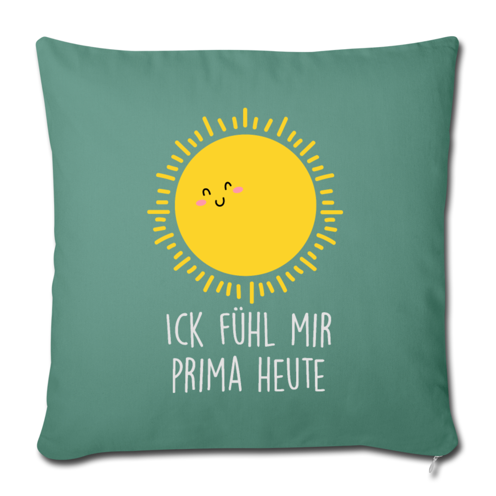 Ick fühl mir prima - Sofakissen mit Füllung (45 x 45 cm) - Tanngrün