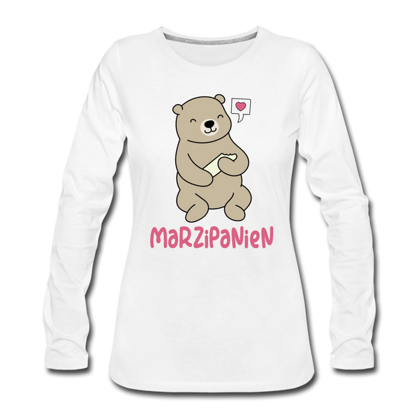 Marzipanien - Frauen Premium Langarmshirt - Weiß