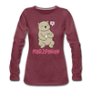 Marzipanien - Frauen Premium Langarmshirt - Bordeauxrot meliert
