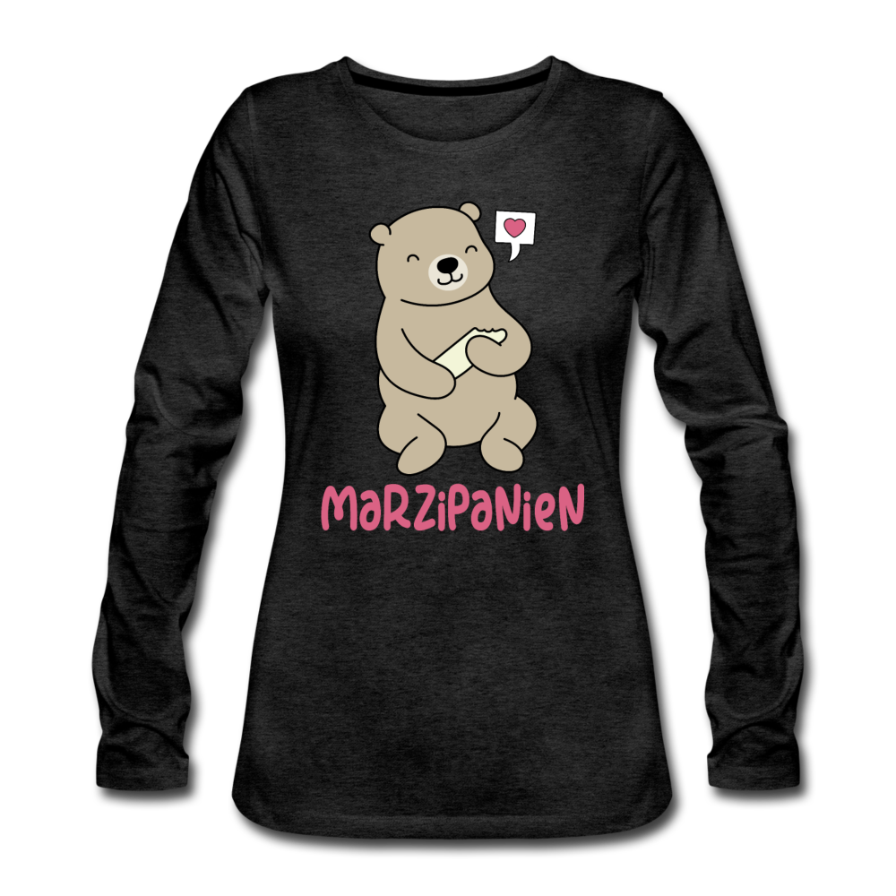 Marzipanien - Frauen Premium Langarmshirt - Anthrazit
