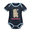 Marzipanien - Baby Bio-Kurzarm-Kontrastbody - navy/sky