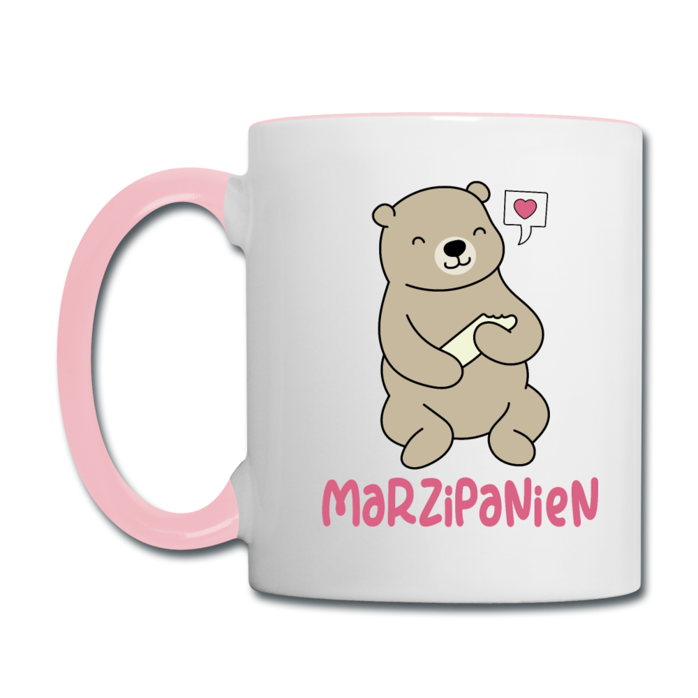 Marzipanien - Tasse zweifarbig - Weiß/Pink