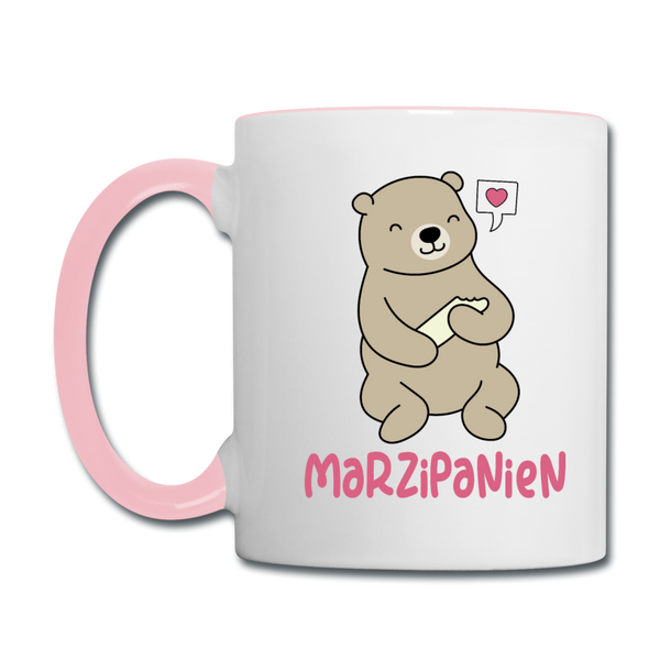Marzipanien - Tasse zweifarbig - Weiß/Pink