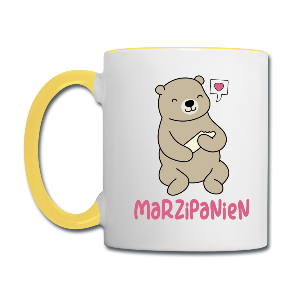 Marzipanien - Tasse zweifarbig - Weiß/Gelb