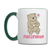 Marzipanien - Tasse zweifarbig - Weiß/Dunkelgrün