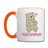 Marzipanien - Tasse zweifarbig - Weiß/Orange