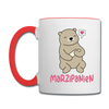 Marzipanien - Tasse zweifarbig - Weiß/Rot