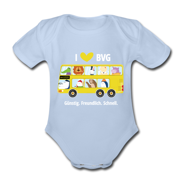 I love BVG - Bio-Kurzarmbody - Sky