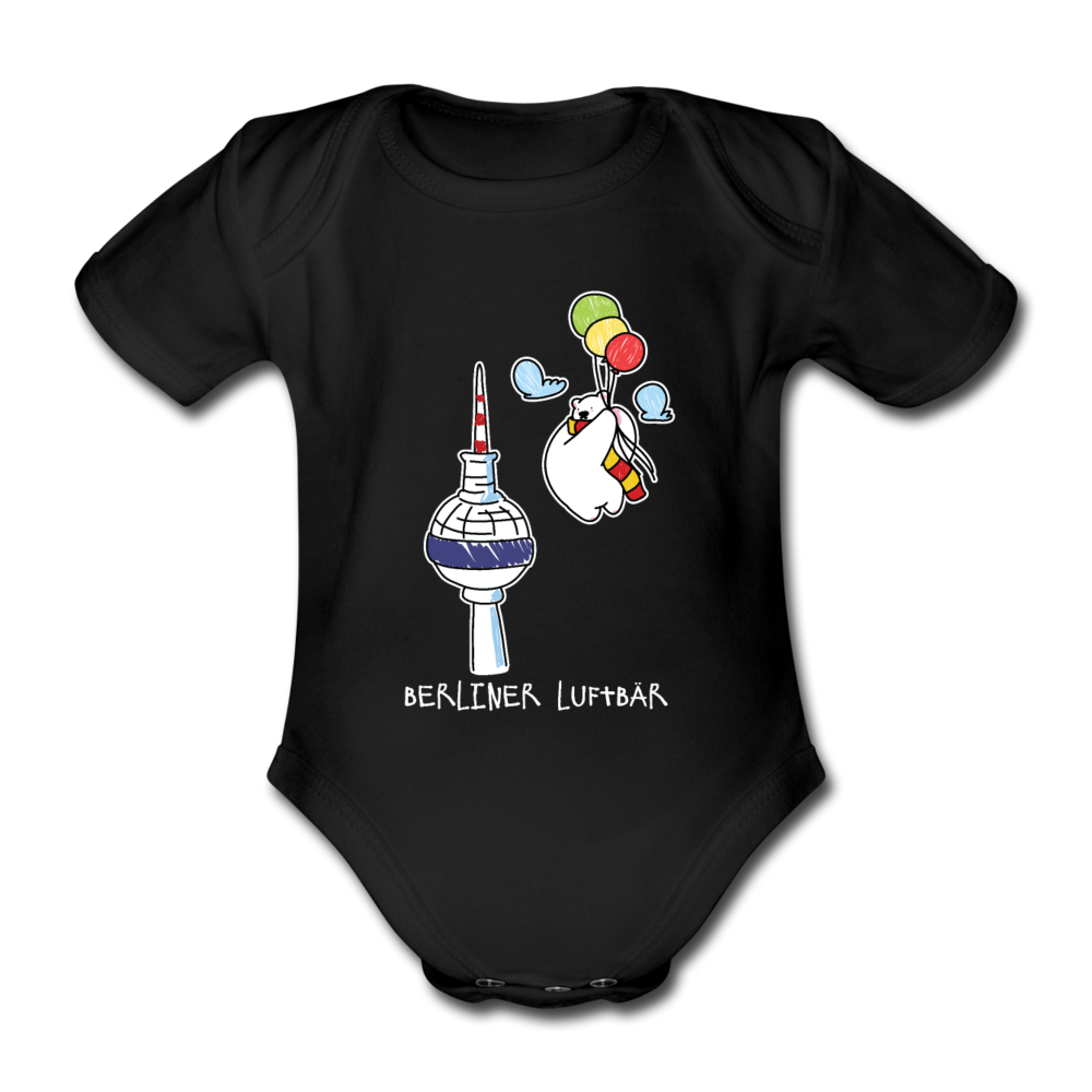 Berliner Luftbär - Bio-Kurzarmbody - Schwarz