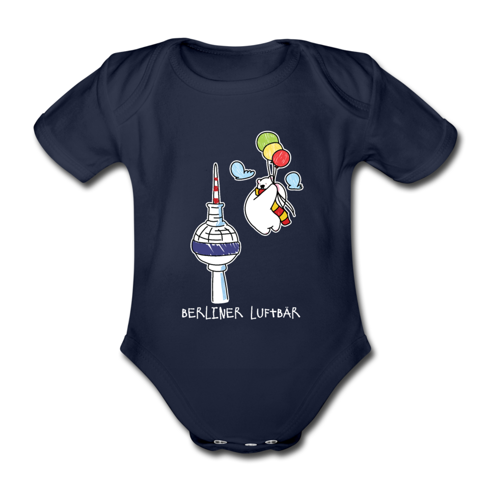 Berliner Luftbär - Bio-Kurzarmbody - Dunkelnavy