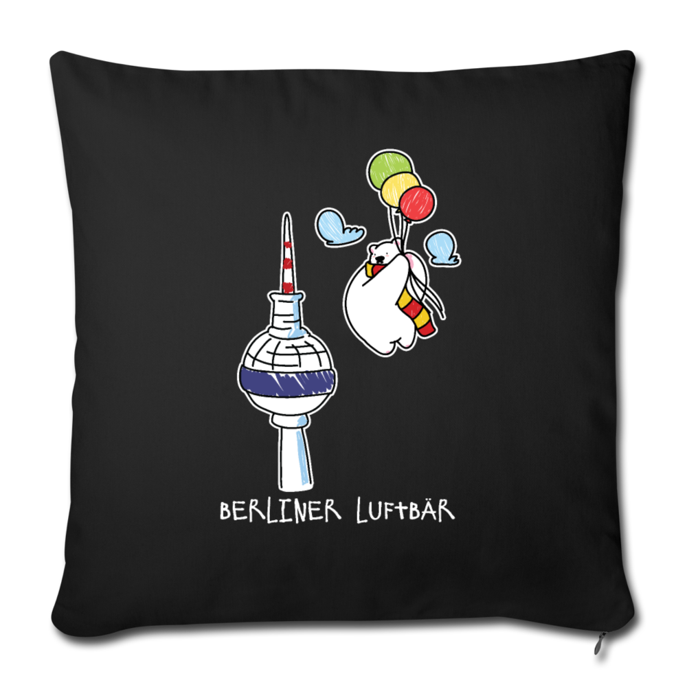 Berliner Luftbär - Sofakissen mit Füllung (45 x 45 cm) - Schwarz