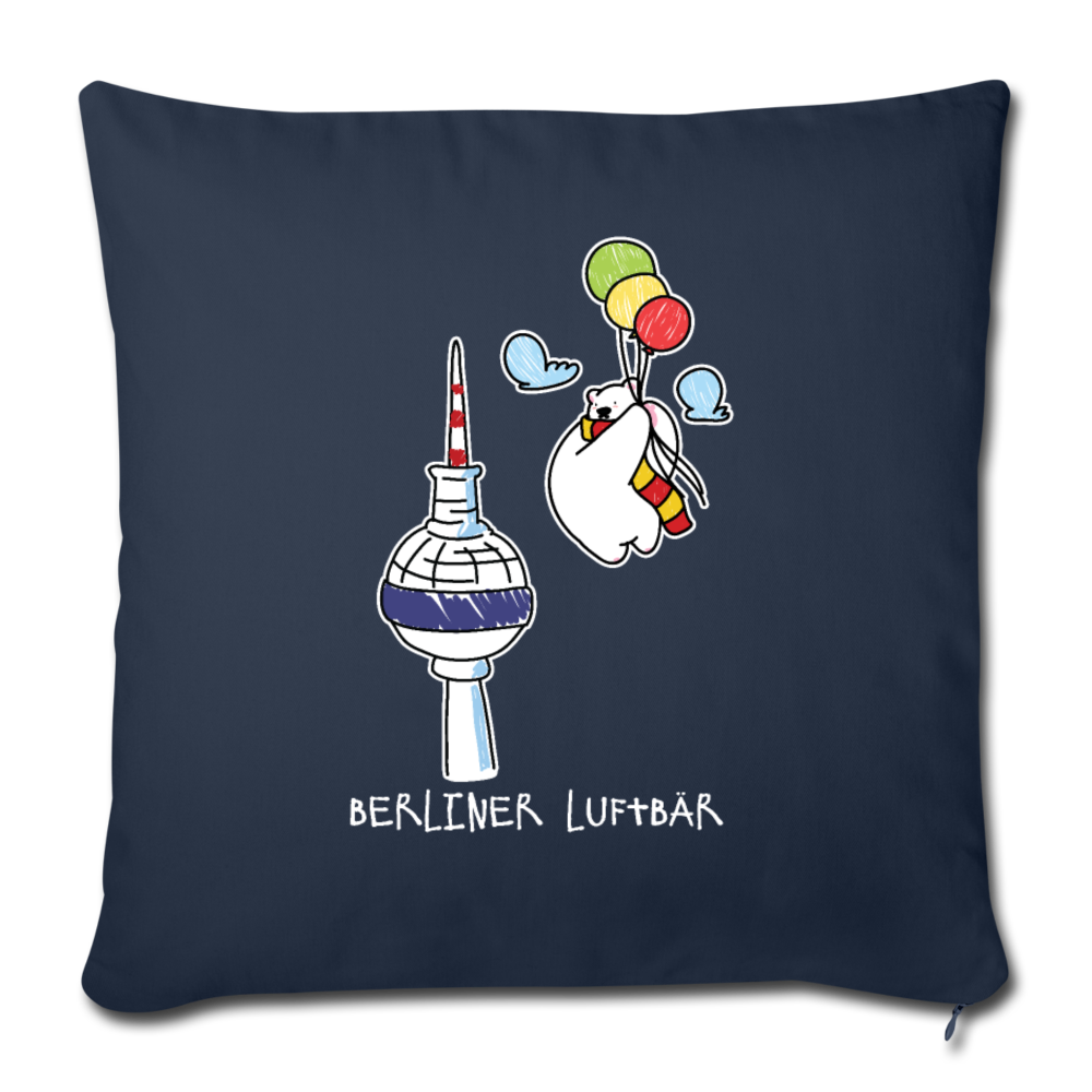Berliner Luftbär - Sofakissen mit Füllung (45 x 45 cm) - Navy