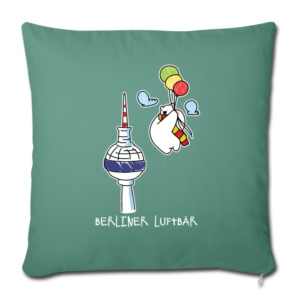 Berliner Luftbär - Sofakissen mit Füllung (45 x 45 cm) - Tanngrün