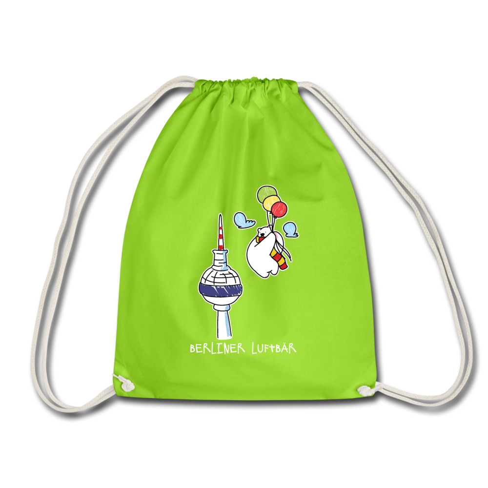 Berliner Luftbär - Turnbeutel - Neongrün