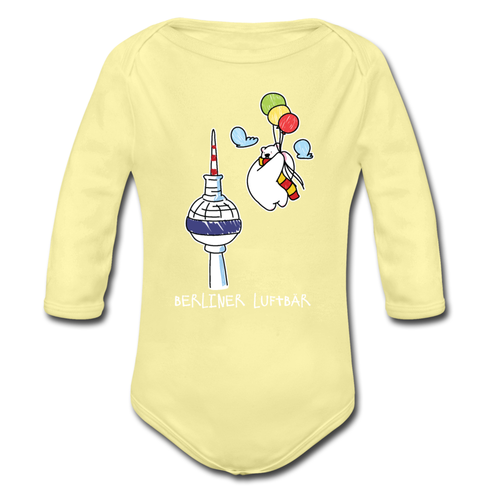 Berliner Luftbär - Bio-Langarmbody - Hellgelb