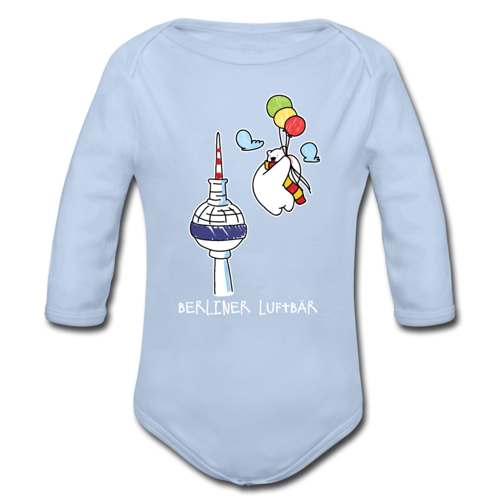 Berliner Luftbär - Bio-Langarmbody - Sky