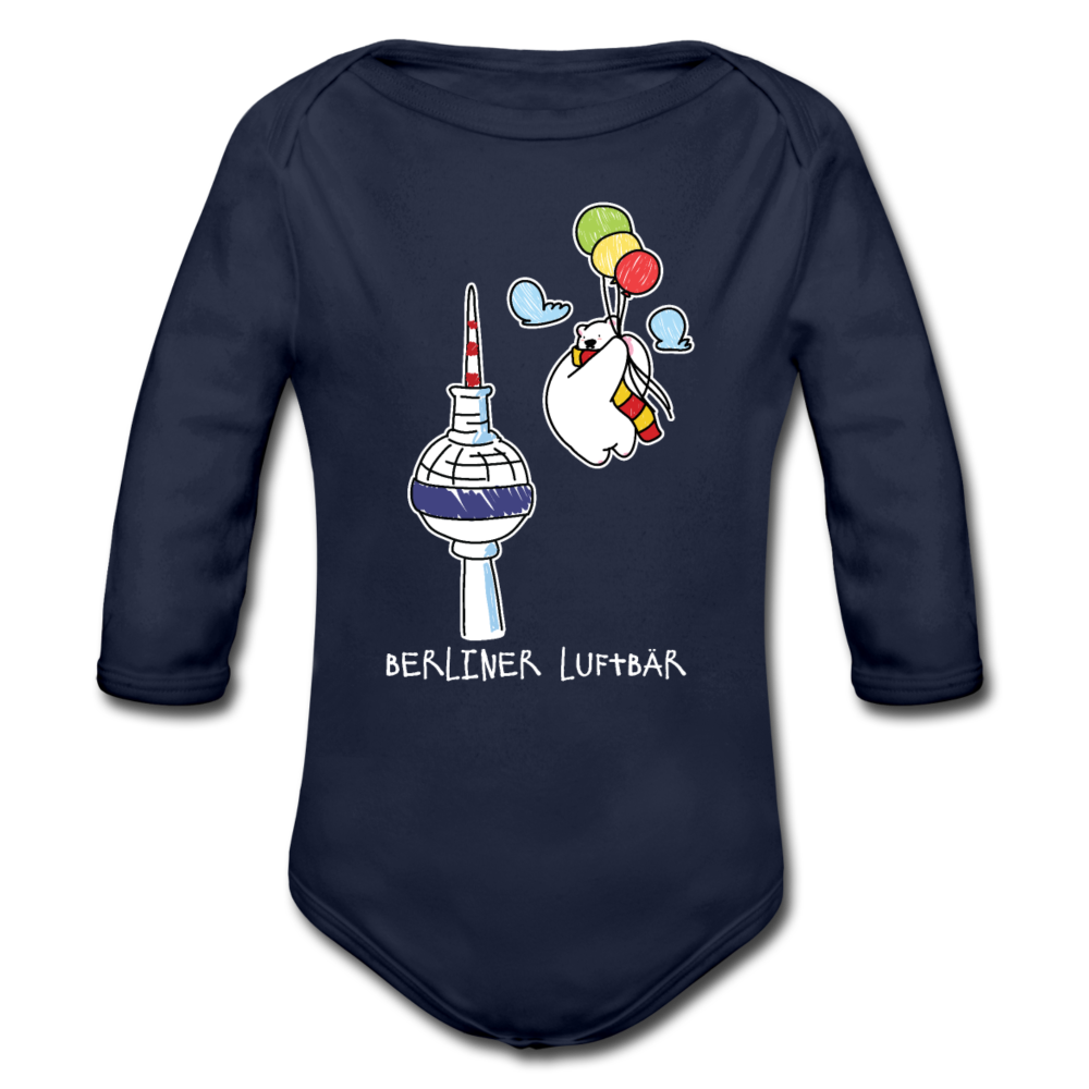 Berliner Luftbär - Bio-Langarmbody - Dunkelnavy