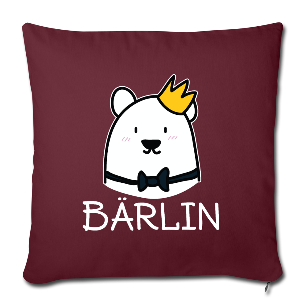 Bärlin - Sofakissen mit Füllung (45 x 45 cm) - Burgunderrot
