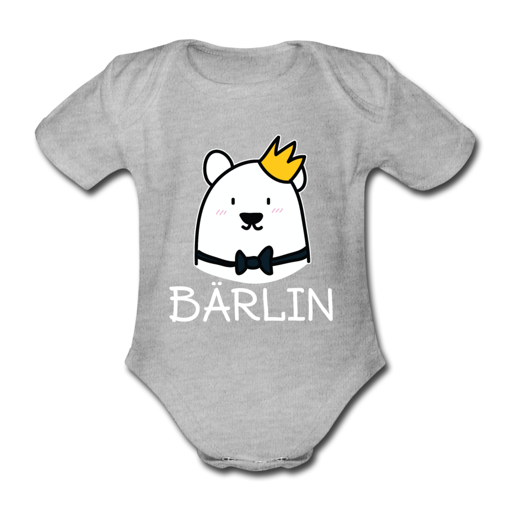 Bärlin - Bio-Kurzarmbody - Grau meliert