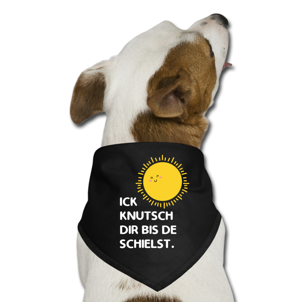 Ick knutsch dir Sonne! - Hunde-Bandana - Schwarz