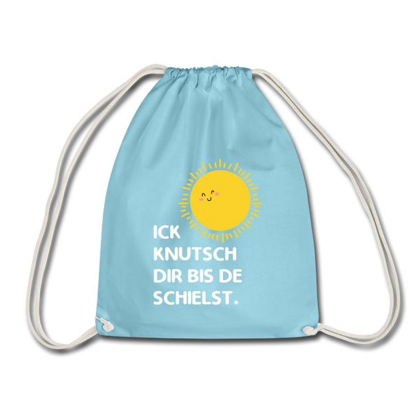 Ick knutsch dir Sonne! - Turnbeutel - Aqua