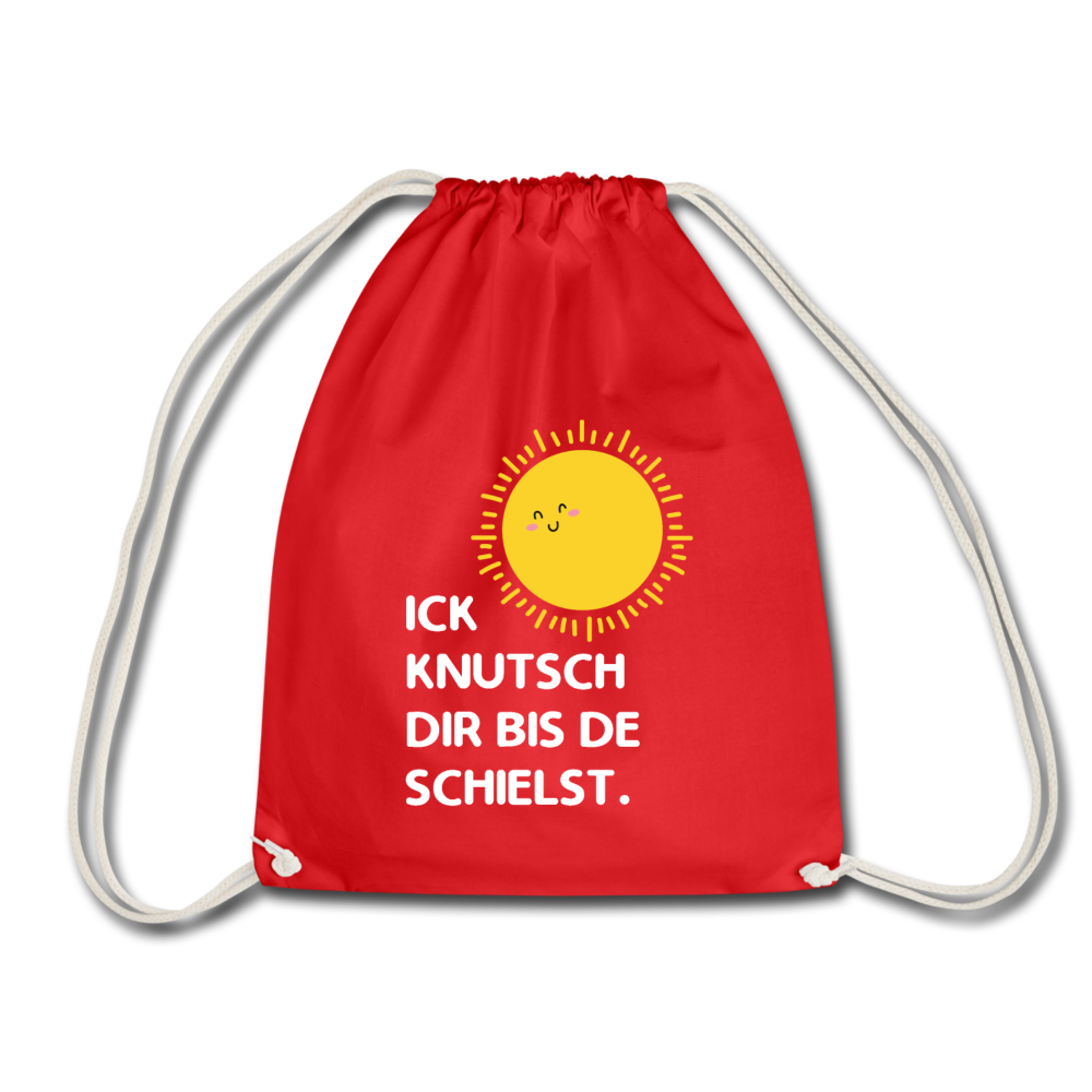 Ick knutsch dir Sonne! - Turnbeutel - Rot
