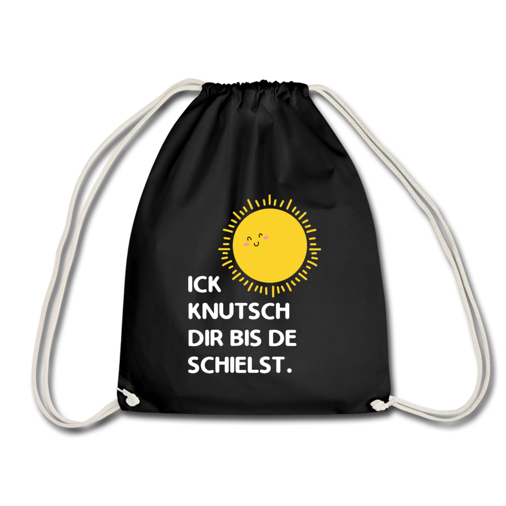 Ick knutsch dir Sonne! - Turnbeutel - Schwarz