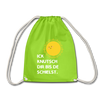 Ick knutsch dir Sonne! - Turnbeutel - Neongrün